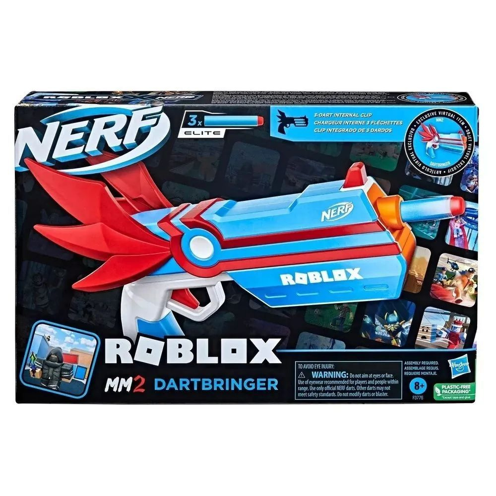 Бластер F3776 Нерф Роблокс ММ2 Дартбрингер Ангел Nerf Roblox MM2:  Dartbringer - купить с доставкой по выгодным ценам в интернет-магазине OZON  (1168137993)