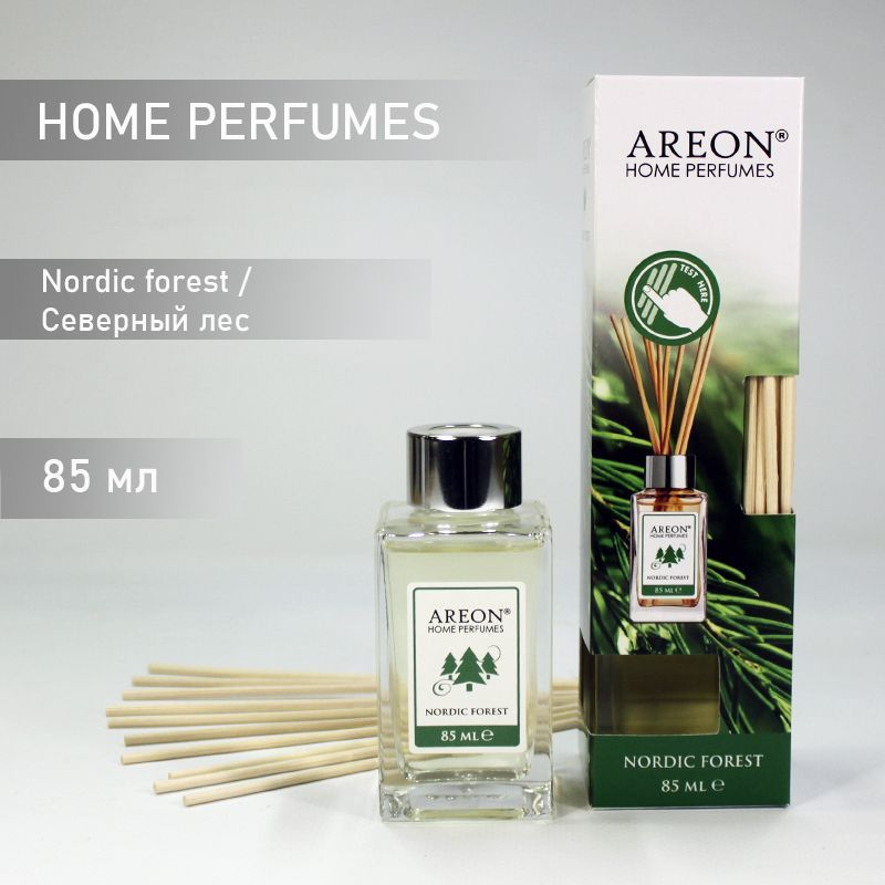 Ароматизатор интерьерный AREON (банка, деревянные палочки) Nordic forest / Северный лес 85 мл  #1