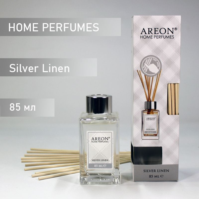 Ароматизатор интерьерный AREON (банка, деревянные палочки) Silver Linen 85 мл  #1