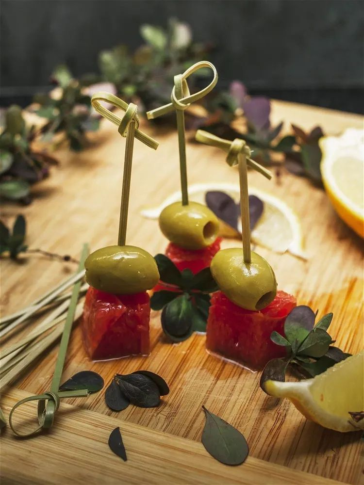 Шпажки для канапе Home Boom, Набор для канапе "узел", Бамбук, 90 мм, 50 ...