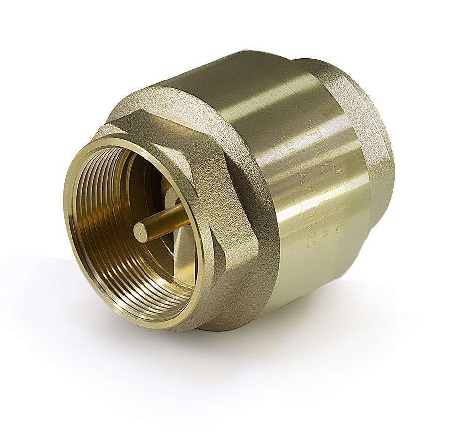 Обратный клапан с латунным штоком (усиленный) 1/2"в/в TIM - купить в ...