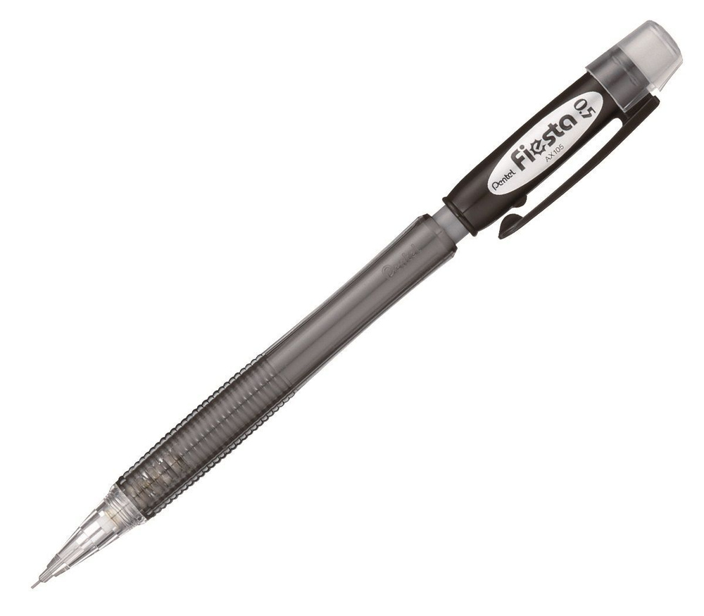 Механический карандаш PENTEL FIESTA AX105-AO BLACK 0.5 мм черный полупрозрачный корпус  #1