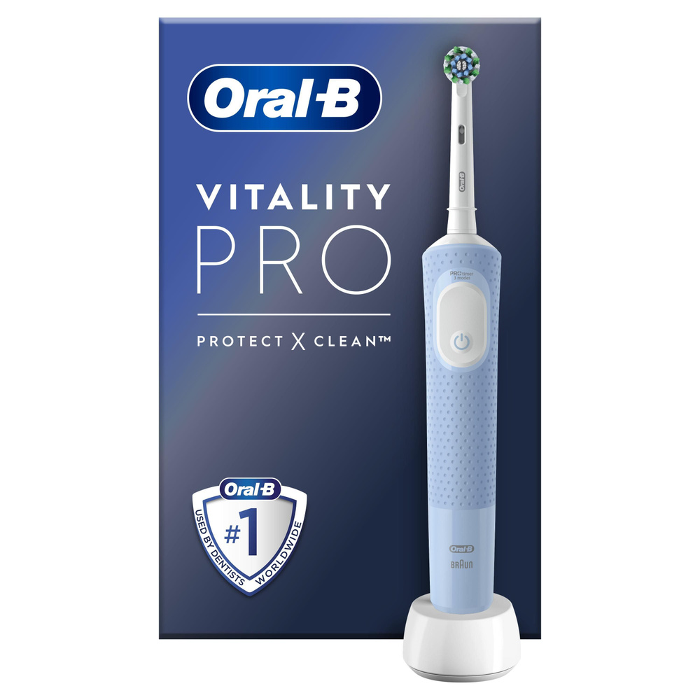 Оригинальная электрическая зубная щетка Oral-B Vitality Pro VAPOR BLUE 3 режима для бережной чистки  #1