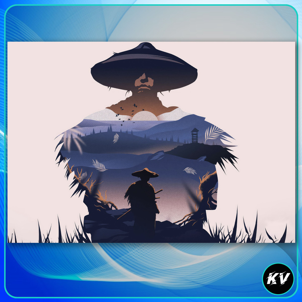 Картина на холсте Ghost of Tsushima Призрак Цусимы игра 1-6 20х30 см -  купить по низкой цене в интернет-магазине OZON (1216418172)