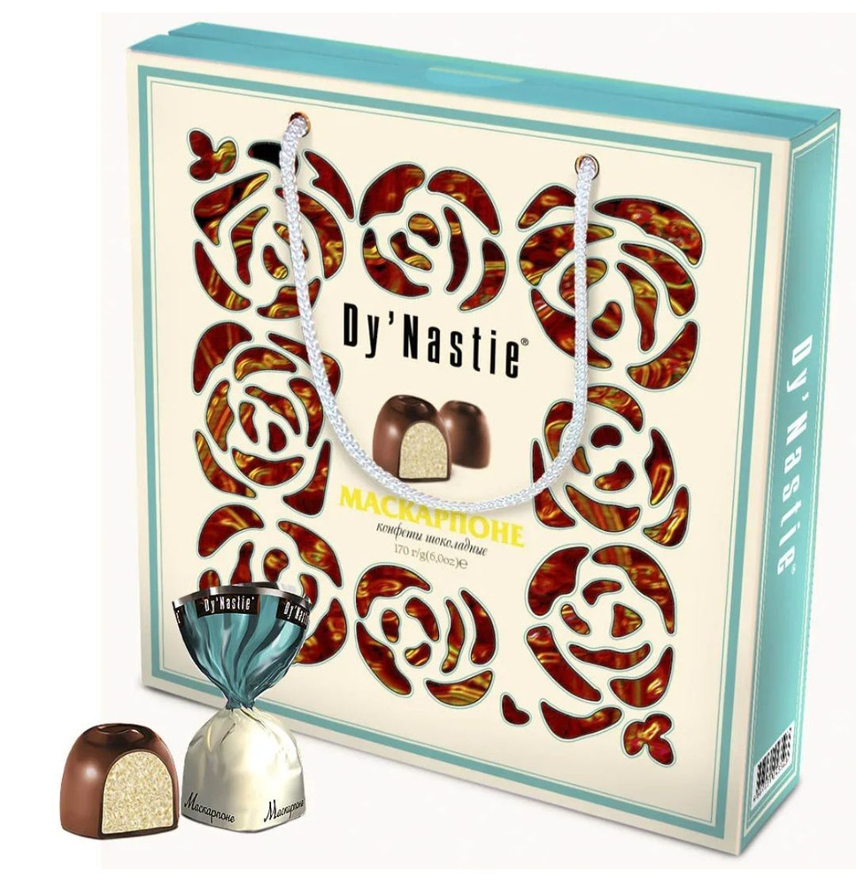 Конфеты "Dy'Nastie" Маскарпоне, 170 г., подарочная сумка, тёмный шоколад, Династия  #1