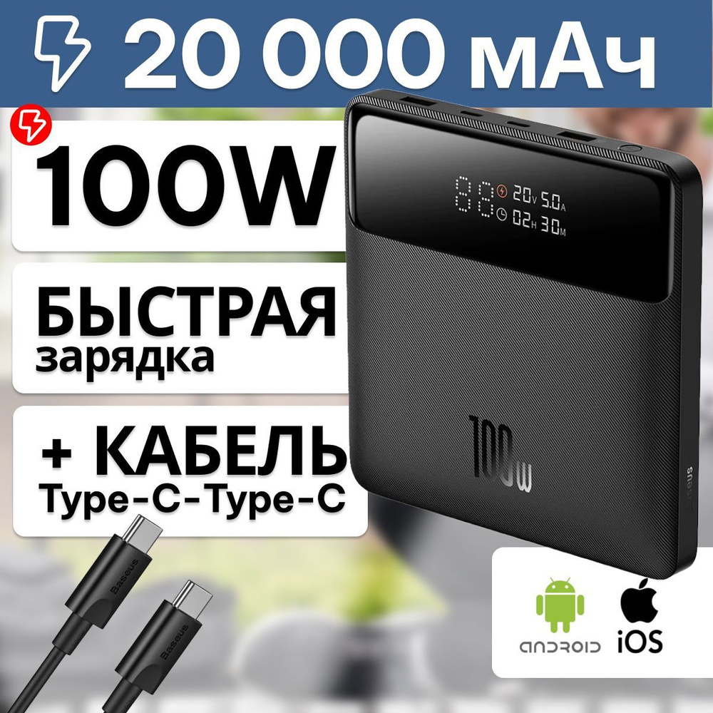 Внешний аккумулятор (Power Bank) Baseus Blade Power Digital Display ...