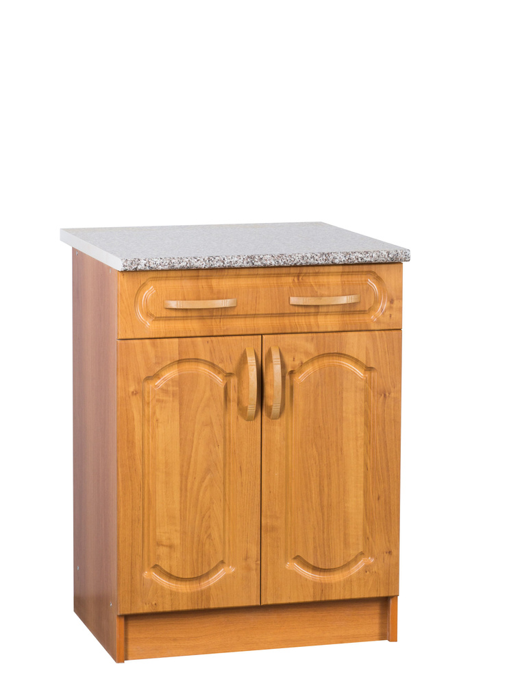 Рабочий стол 60 ольха (1ящик) фасад МДФ столешница цвет (ГРАНИТ ...