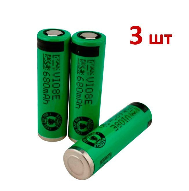 3 шт - Литиевый (Li-Ion) аккумулятор Sony US14500VR2 (680 мАч) - 14500 ...