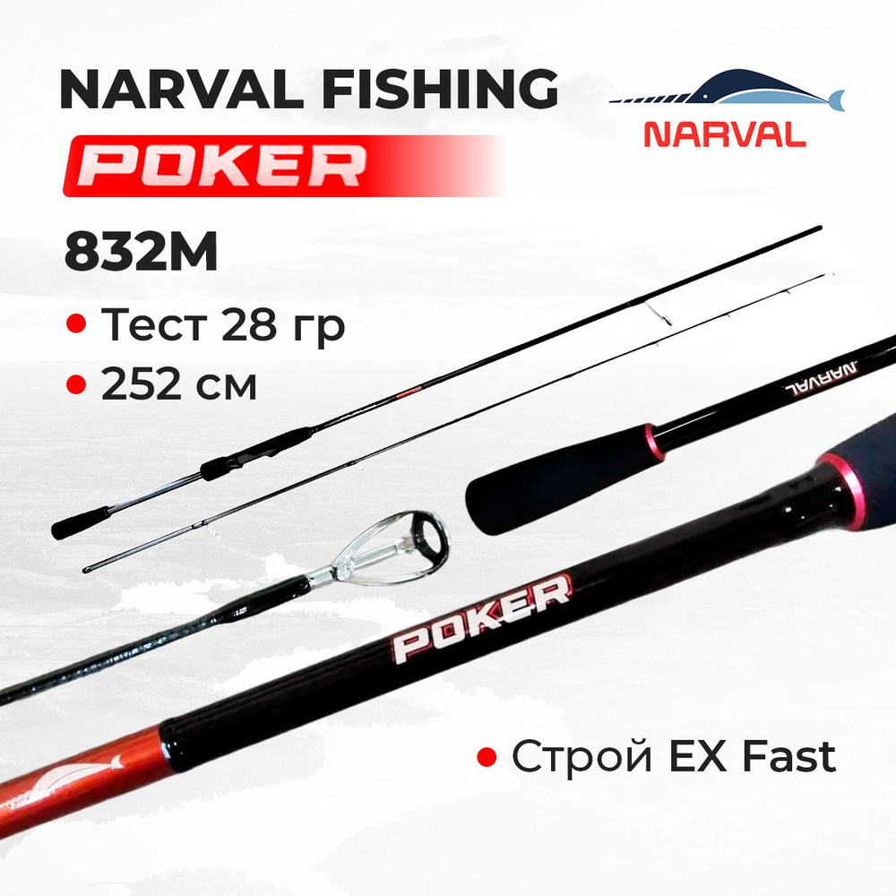 Спиннинг Narval Fishing Poker 832M max 28g Ex-Fast / Удилище Нарвал Покер