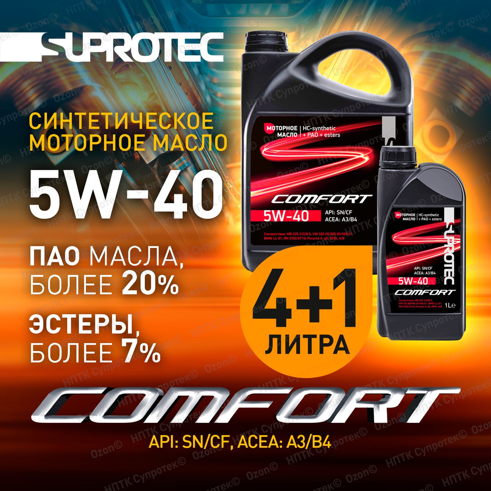 Suprotec comfort 5W-40 Масло моторное, Синтетическое, 5 л #1