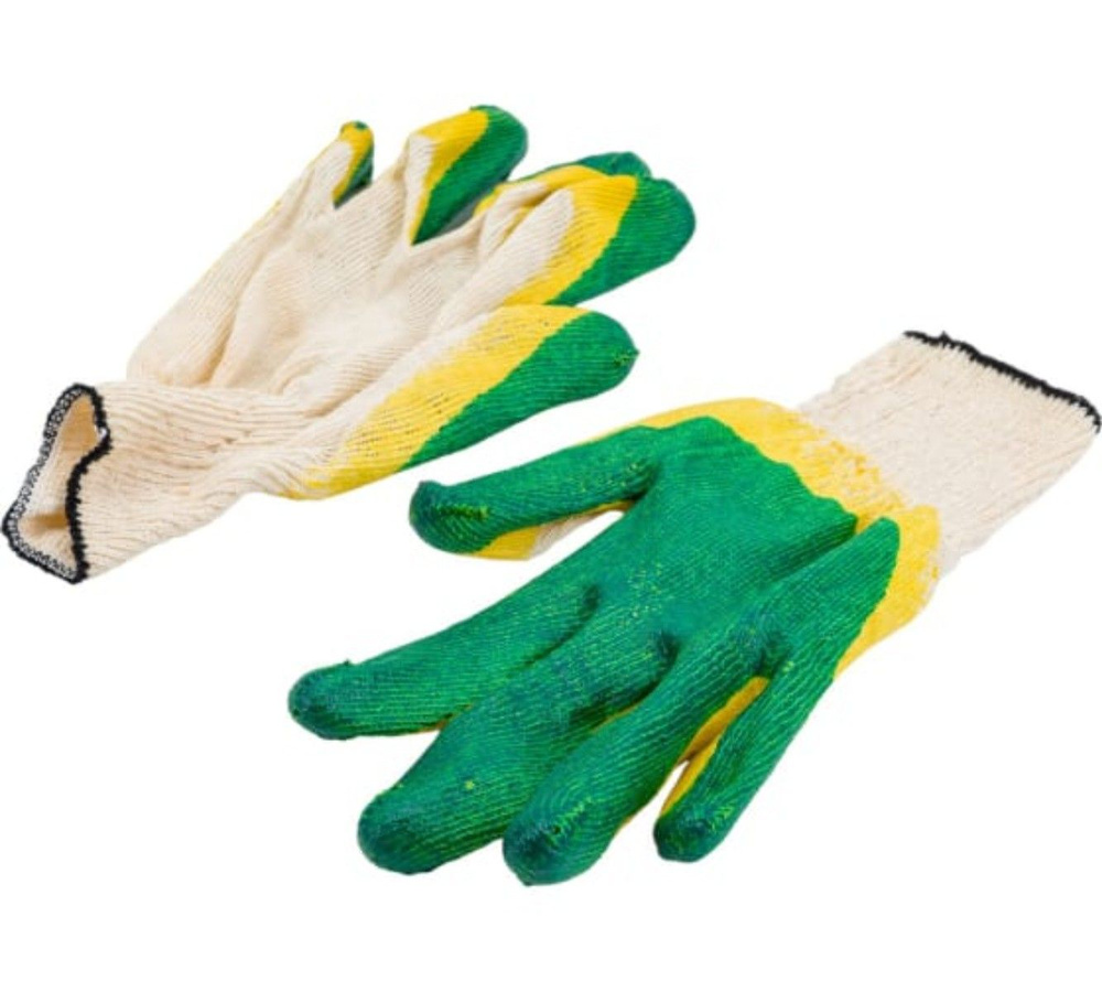 Перчатки с двойным латексным обливом Gigant 13 класс, зеленые GGL-16 ...
