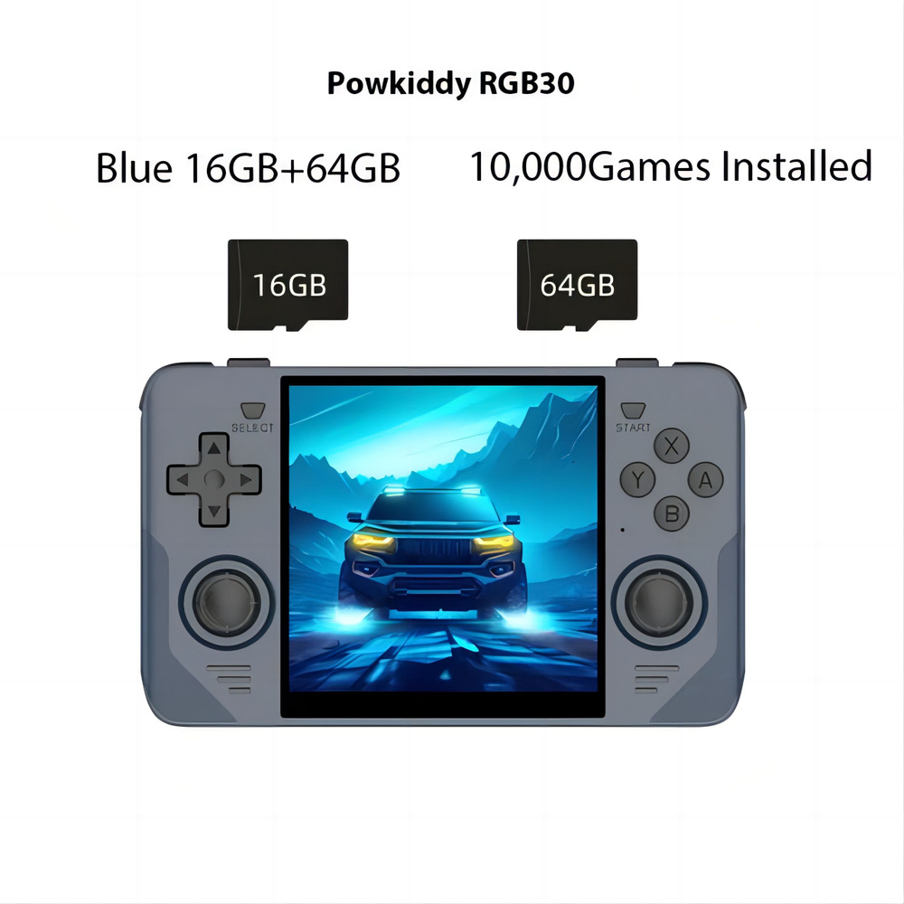 Powkiddy RGB30 4,0-дюймовый IPS-экран, портативная игровая консоль,  установленный эмулятор 10000+ игр, аккумулятор 4100 мАч, система Linux,  подарок ...