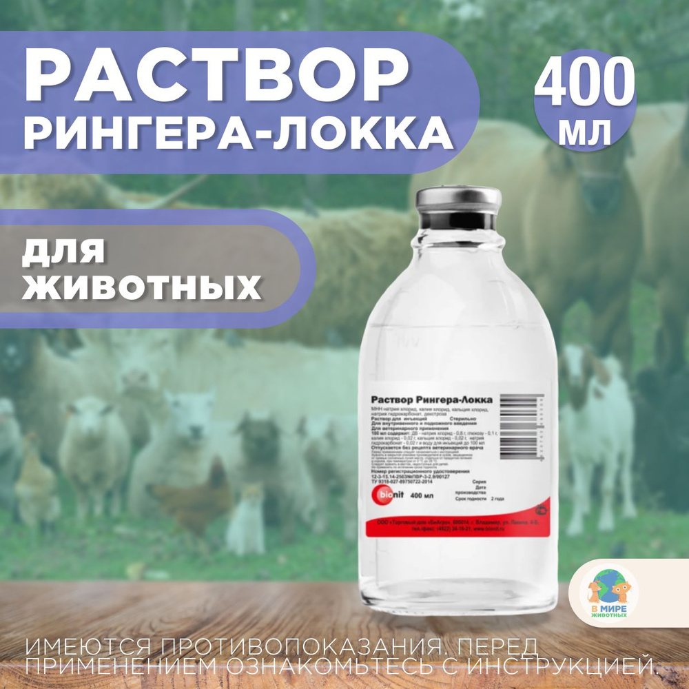 БИОНИТ, Раствор Рингера-Локка, 400 мл - купить с доставкой по выгодным  ценам в интернет-магазине OZON (1290701461)