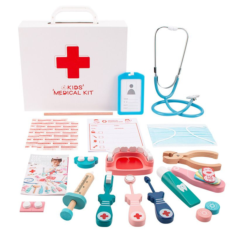 Набор доктора 35 предметов Kids Medical Kit (3+), детский портфель с магнитным фиксатором  #1