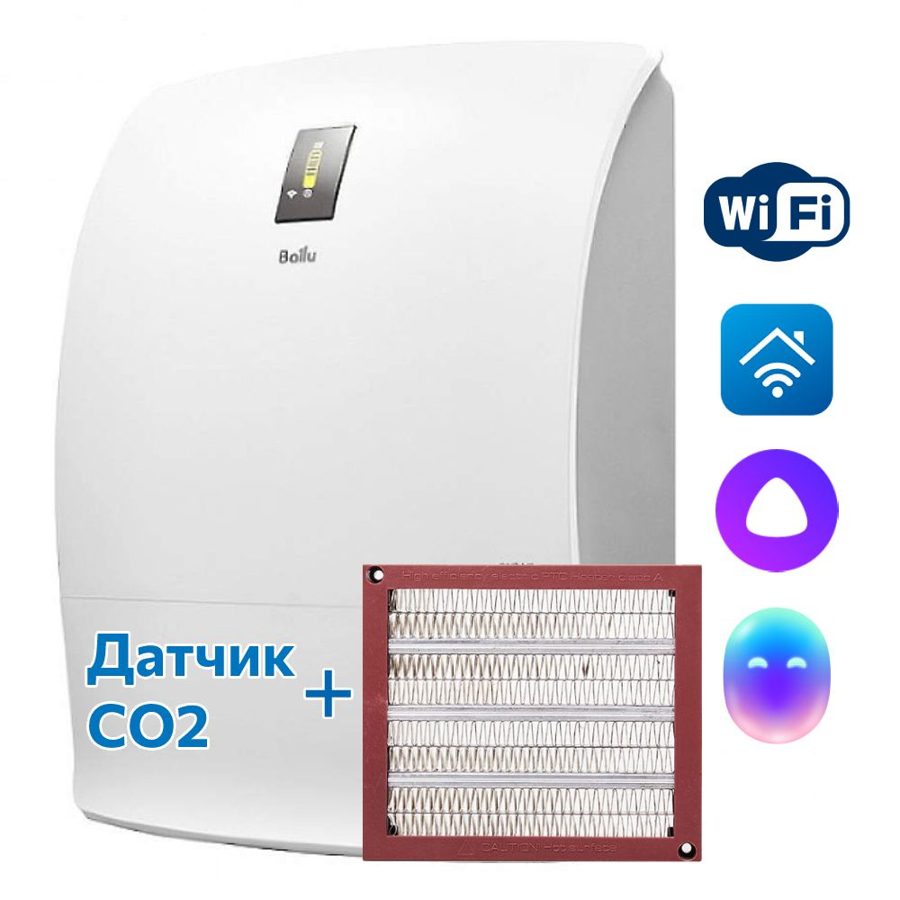 Приточная установка Ballu OneAir ASP-200SPMAX с нагревательным ...