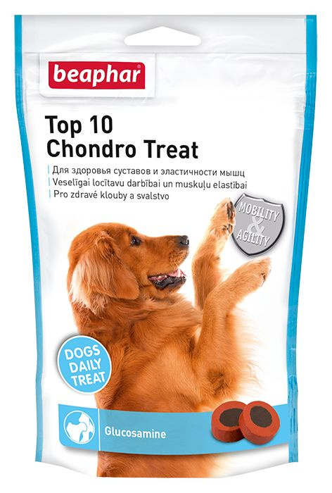 Кормовая добавка Витамины для собак с глюкозамином Top10 Chondro Treat, 150гр.  #1