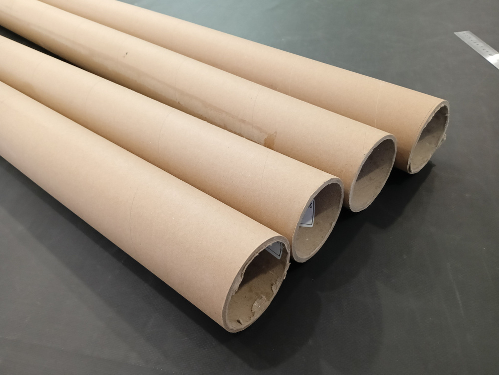 Тубус картонный (труба, шпуля) для рукоделия без крышек, диаметр 76 мм ...