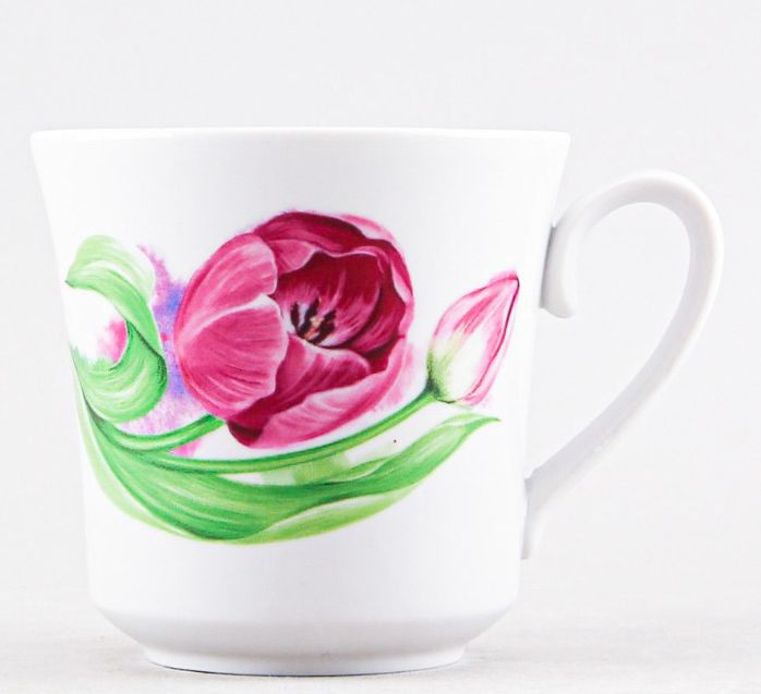 Кружка Дулёвский фарфоровый завод "Розовые тюльпаны", 250 мл - купить ...