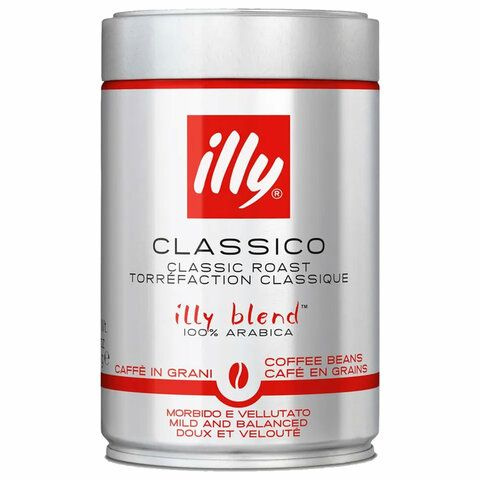 Кофе в зернах ILLY "Classico" ИТАЛИЯ, 250 г, в жестяной банке, арабика 100%, ИТАЛИЯ, 52  #1