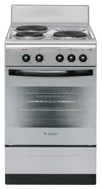 Электрическая кухонная плита GEFEST ЭПНД 5140 0092 серая, 3 конфорки ...