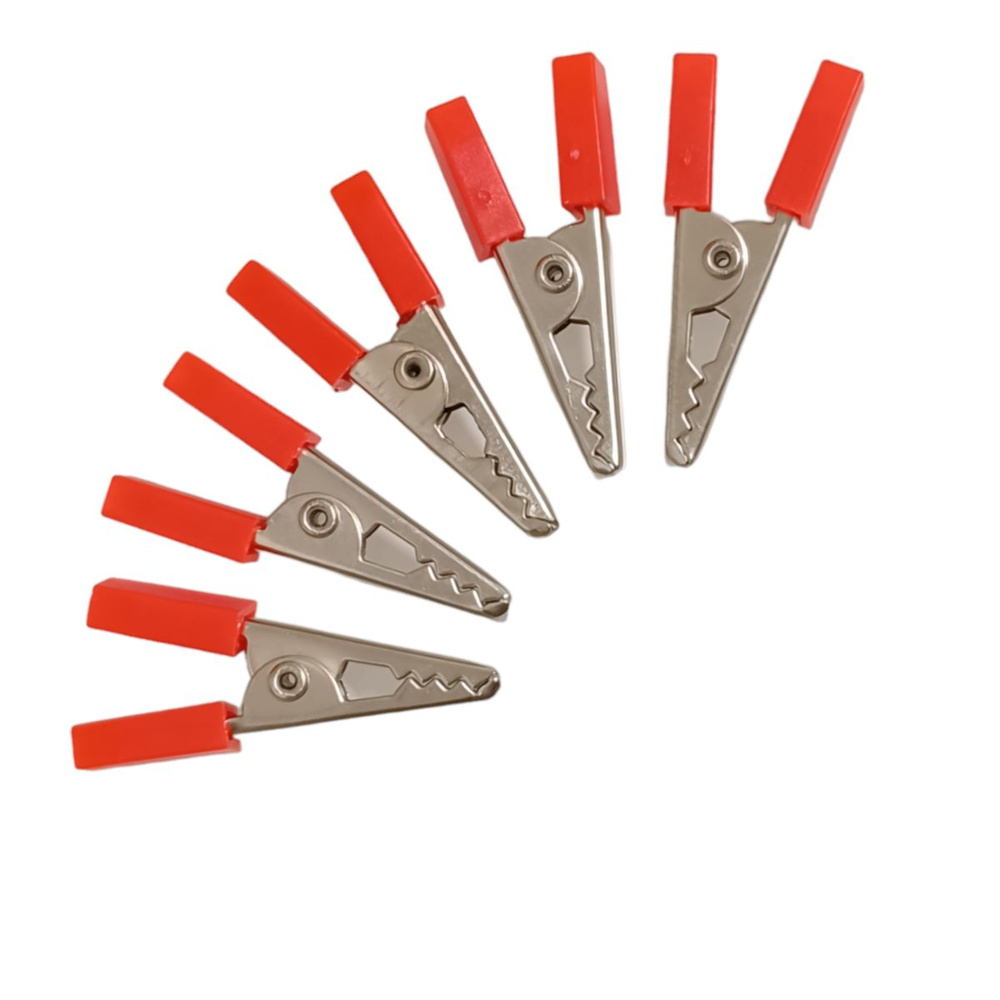 Зажим для проводов крокодилы набор 5 шт. красный 30.5 - купить с ...