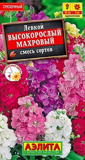 ЛЕВКОЙ ВЫСОКОРОСЛЫЙ МАХРОВЫЙ. Семена. Вес 0,1 гр. Популярный летник с обильным продолжительным цветением. #1