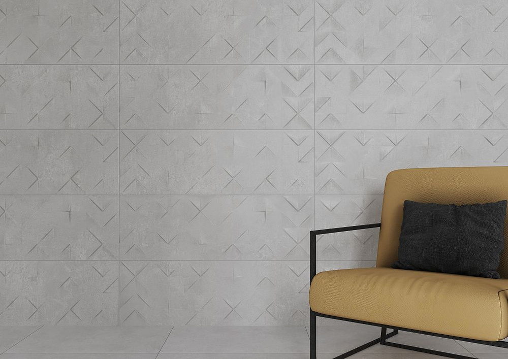 Плитка керамическая Gracia ceramica, Origami серый, 30x90см, 5шт. (1,35 м2)  #1