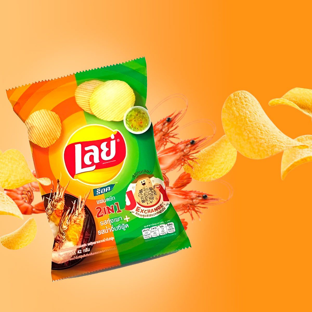 Чипсы Lay's Grilled Shrimp Spicy Flavor 40гр Лейс Пикантный Вкус ...