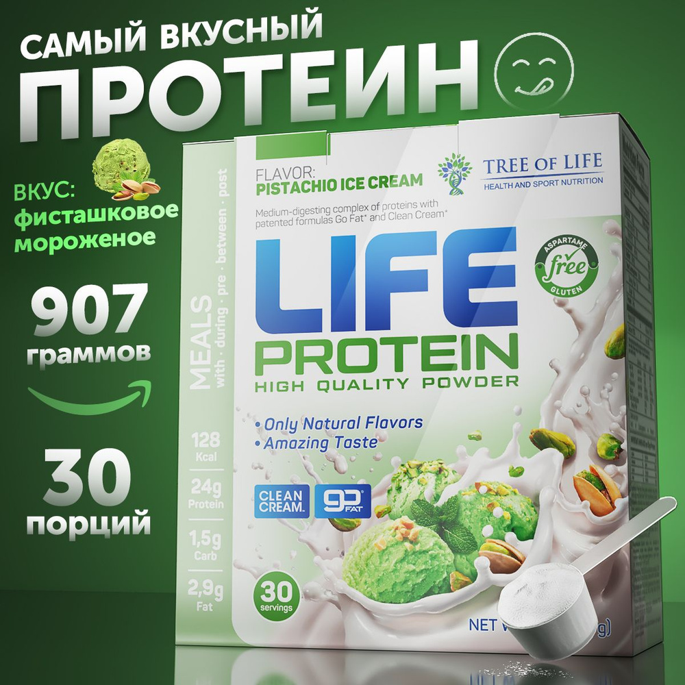 Протеин изолят сывороточный Лайф Life Protein Вкусный белковый коктейль  