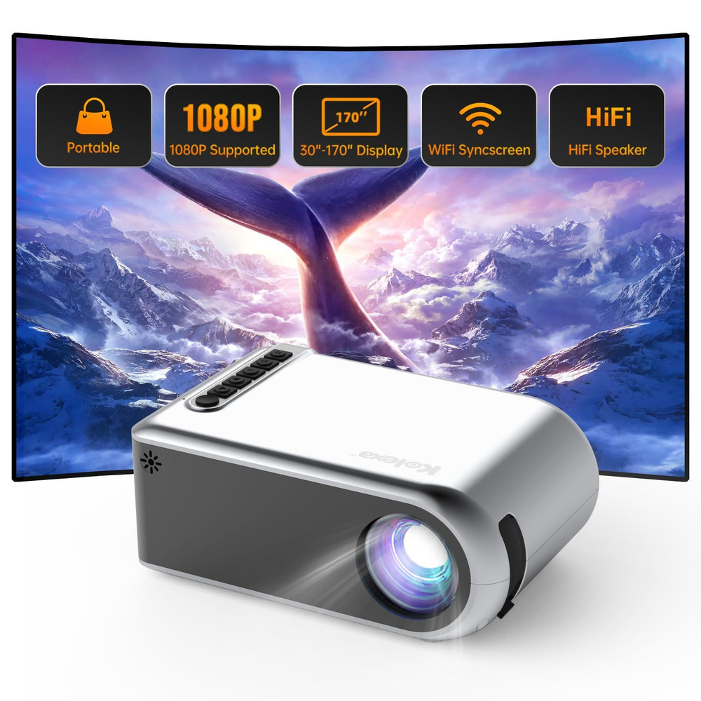 Проектор Новинка! Kolexa Мини-проектор для iPhone / Android , Wi-Fi 5G ...