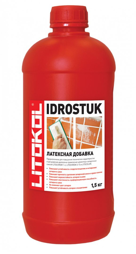 Добавка для затирки латексная Litokol IDROSTUK-M 1,5 кг #1