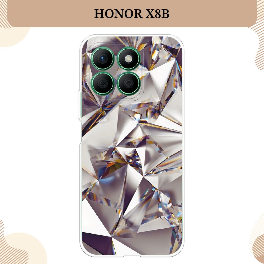 Силиконовый чехол на Honor X8B / Хонор Х8B, Бриллианты #1