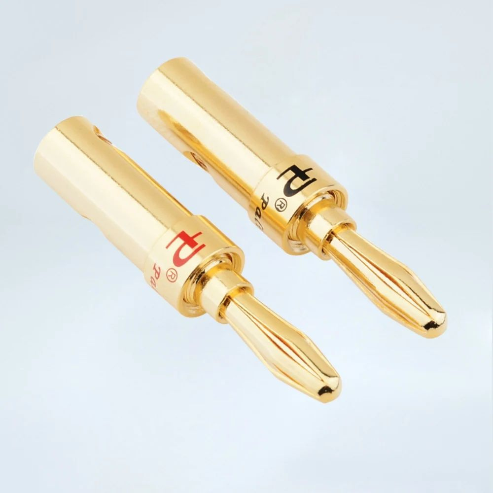 Разъем BANANA / банан "шт" металл "позолоченный" на кабель диаметром до ...