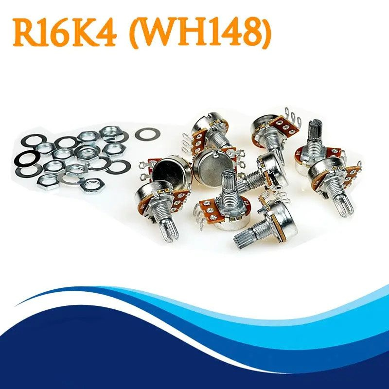 Переменный резистор (потенциометр) WH148 R16K4 1 кОм линейная ...