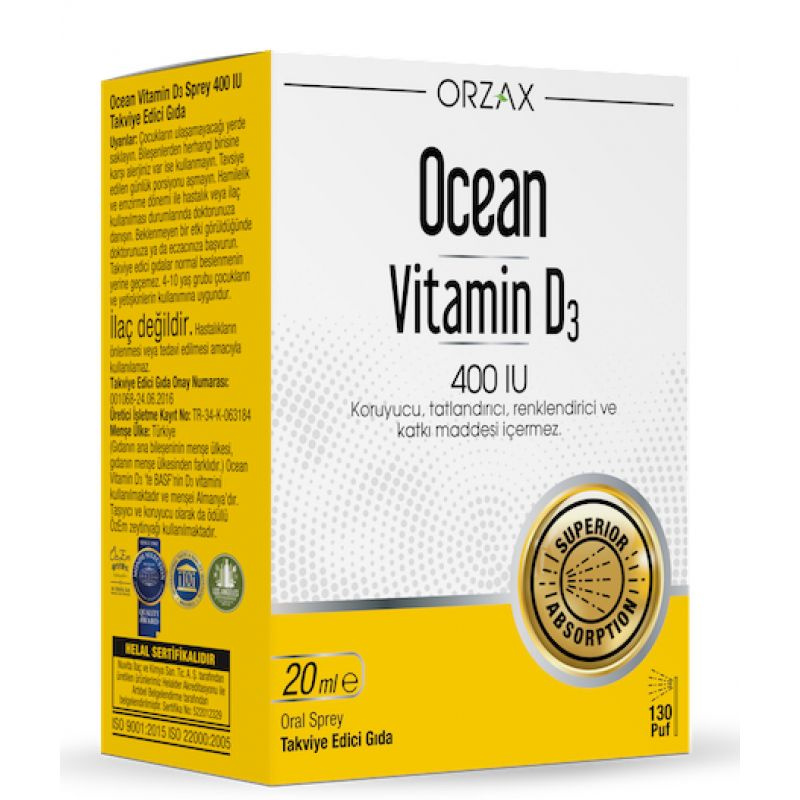 Orzax Ocean D3 400 IU спрей 20 ml - купить с доставкой по выгодным ...