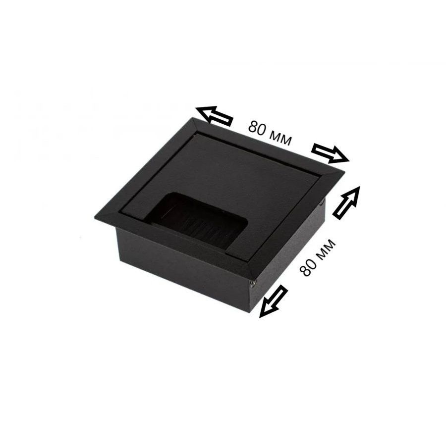 Заглушка пропуск под кабель, кабель-канал квадратный, для стола, для ...