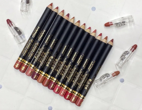 Набор карандашей для губ 12 оттенков МАС Waterproof Lipstick 12шт ...
