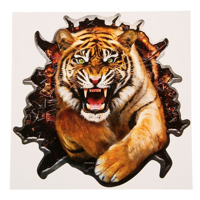 Наклейка на авто "Тигр" - купить по выгодным ценам в интернет-магазине ...