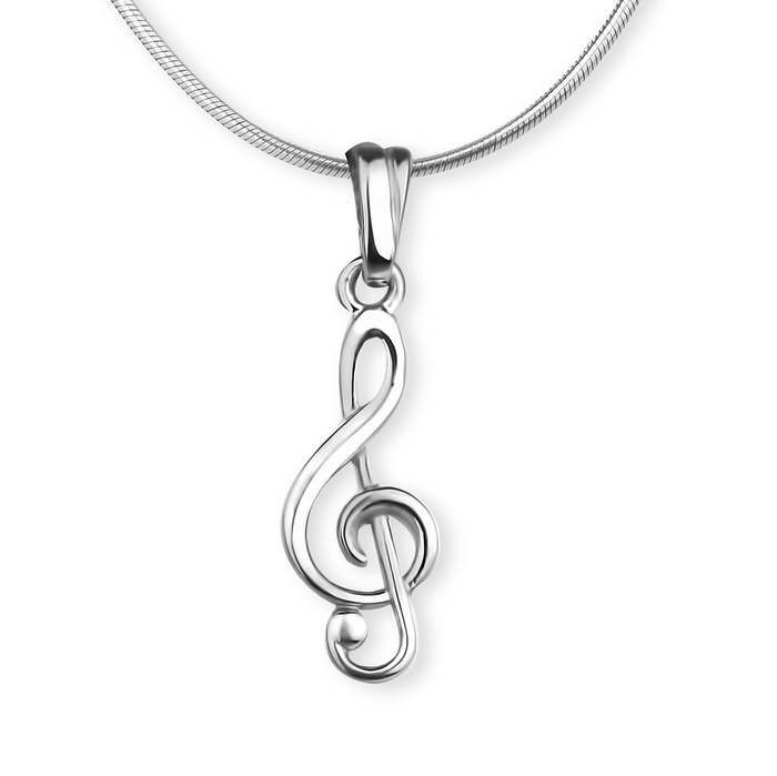 Подвеска серебряная Скрипичный ключ для увлеченных музыкой - купить с ...