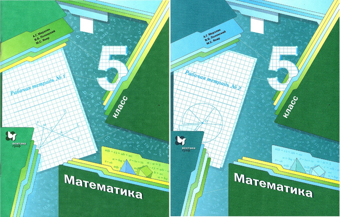 Мерзляк А.Г. Математика 5 класс Рабочая тетрадь в 2-х частях (Комплект ...