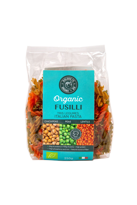 Итальянская паста из трёх видов бобовых FUSILLI 250г - купить с ...
