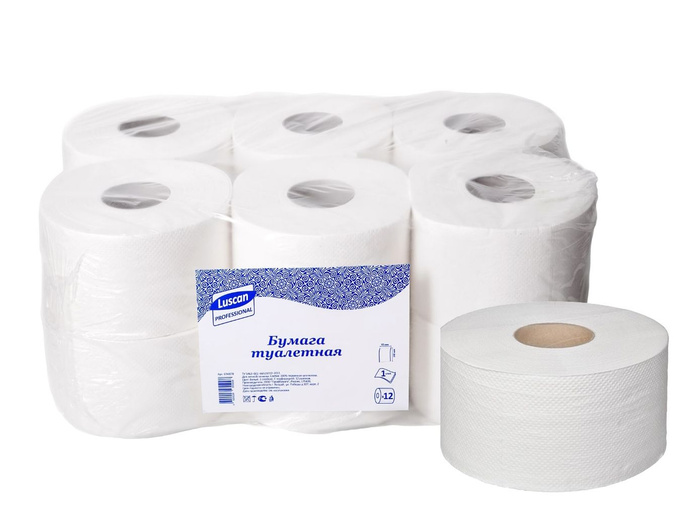 Туалетная бумага Luscan Professional, 1 слой, 12 рулонов - купить с ...