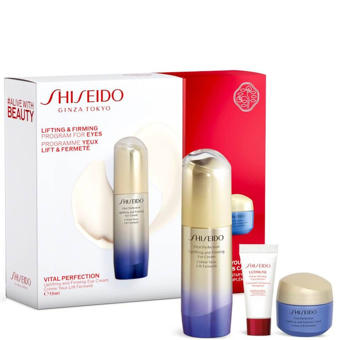 Shiseido vital perfection eye. Shiseido Vital perfection набор. Шисейдо Vital perfection Uplifting. Vital perfection Shiseido для глаз.