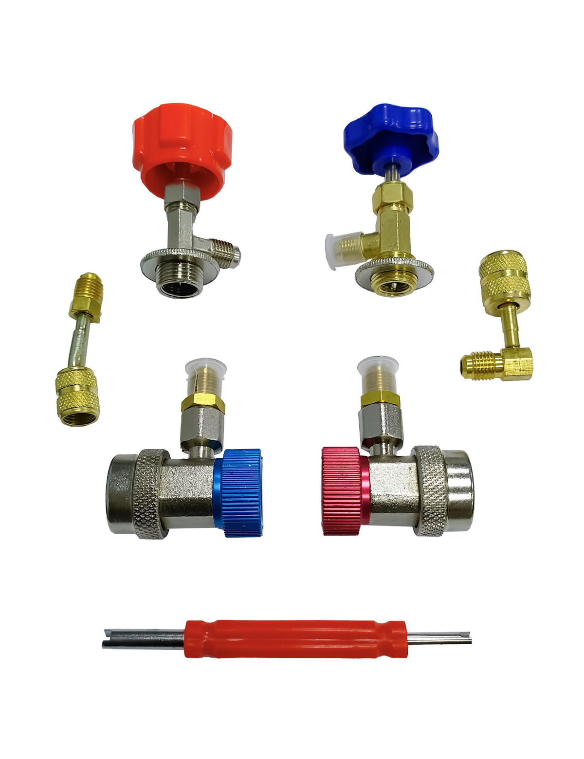 Коллектор манометрический двухвентильный с переходниками в кейсе + 3 ...