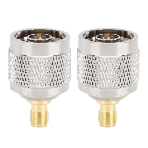 2 шт. N-Male на SMA-Female адаптер, никелированная медь, 50 Ом, для антенны, Wi-Fi, радио, беспровод