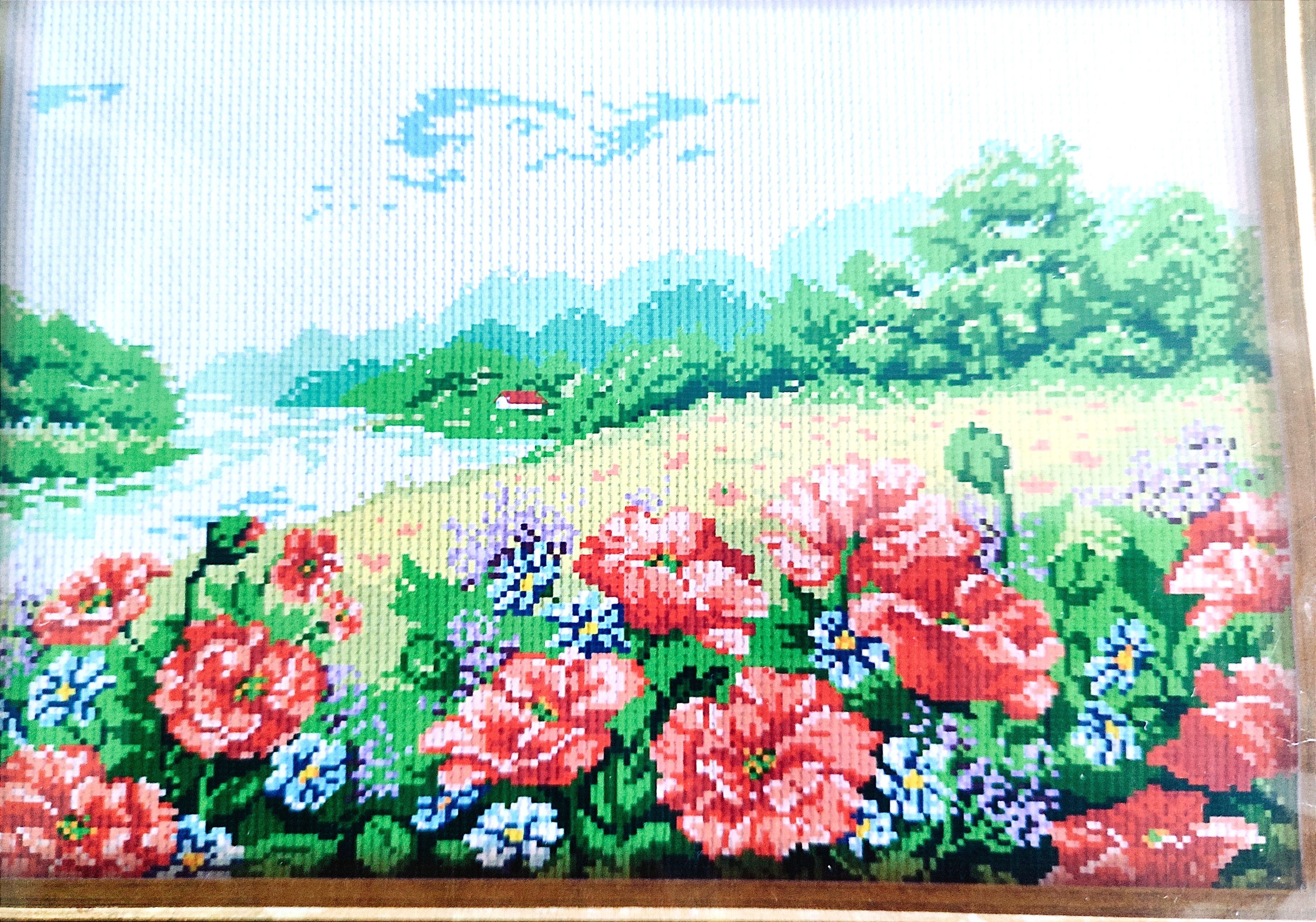 Оригинал схемы вышивки Маковое поле, вариант 3