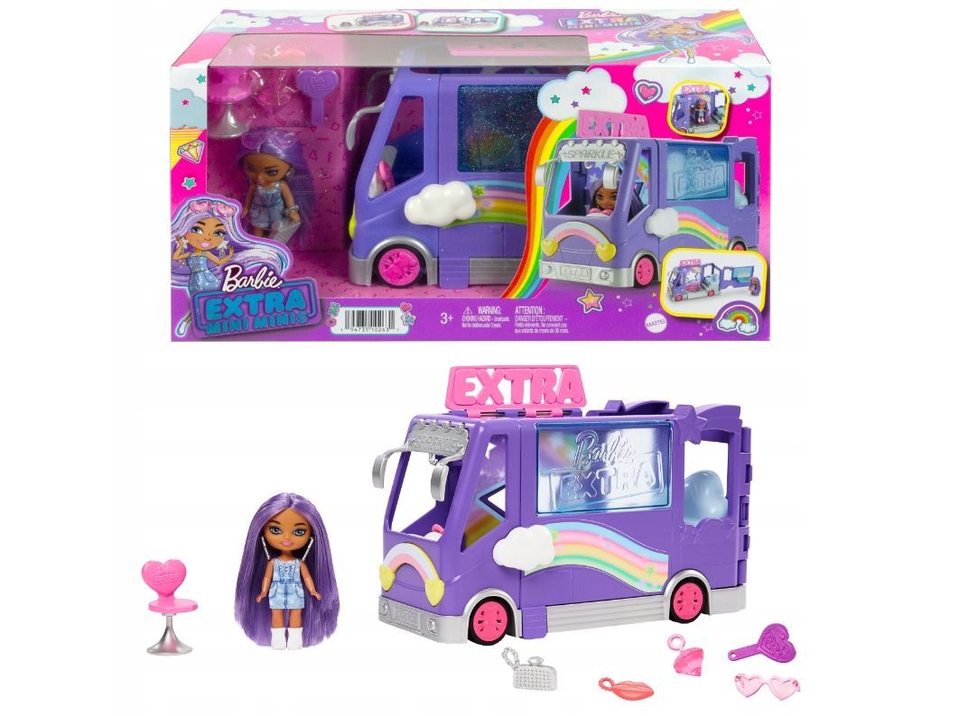 Игровой набор Mattel с куклой Barbie Extra Mini Minis Tour Bus - автобус  для путешествий /HKF84 - купить с доставкой по выгодным ценам в  интернет-магазине OZON (1094106163)