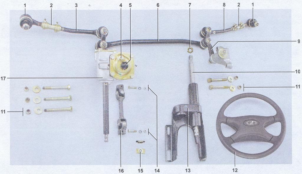 Трапеция рулевая ваз 2106 схема