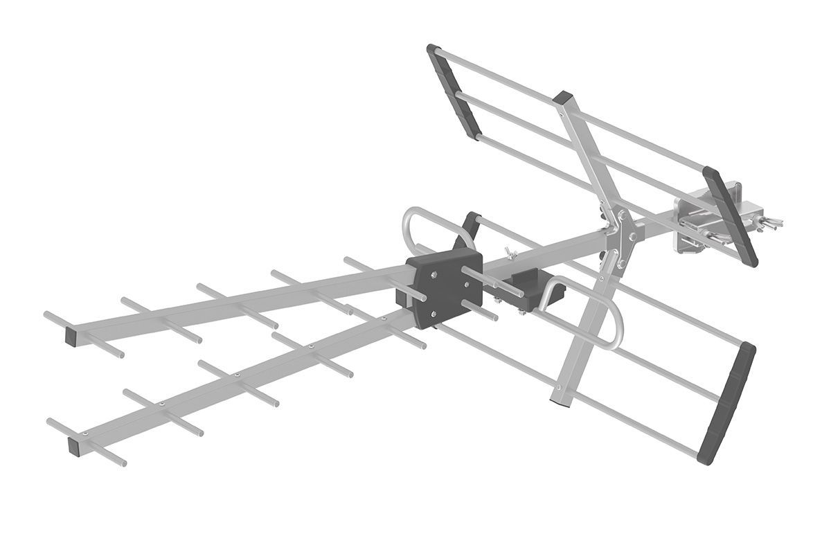 Антенна для телевизора уличная с усилителем HARPER ADVB-3272 Gray ...