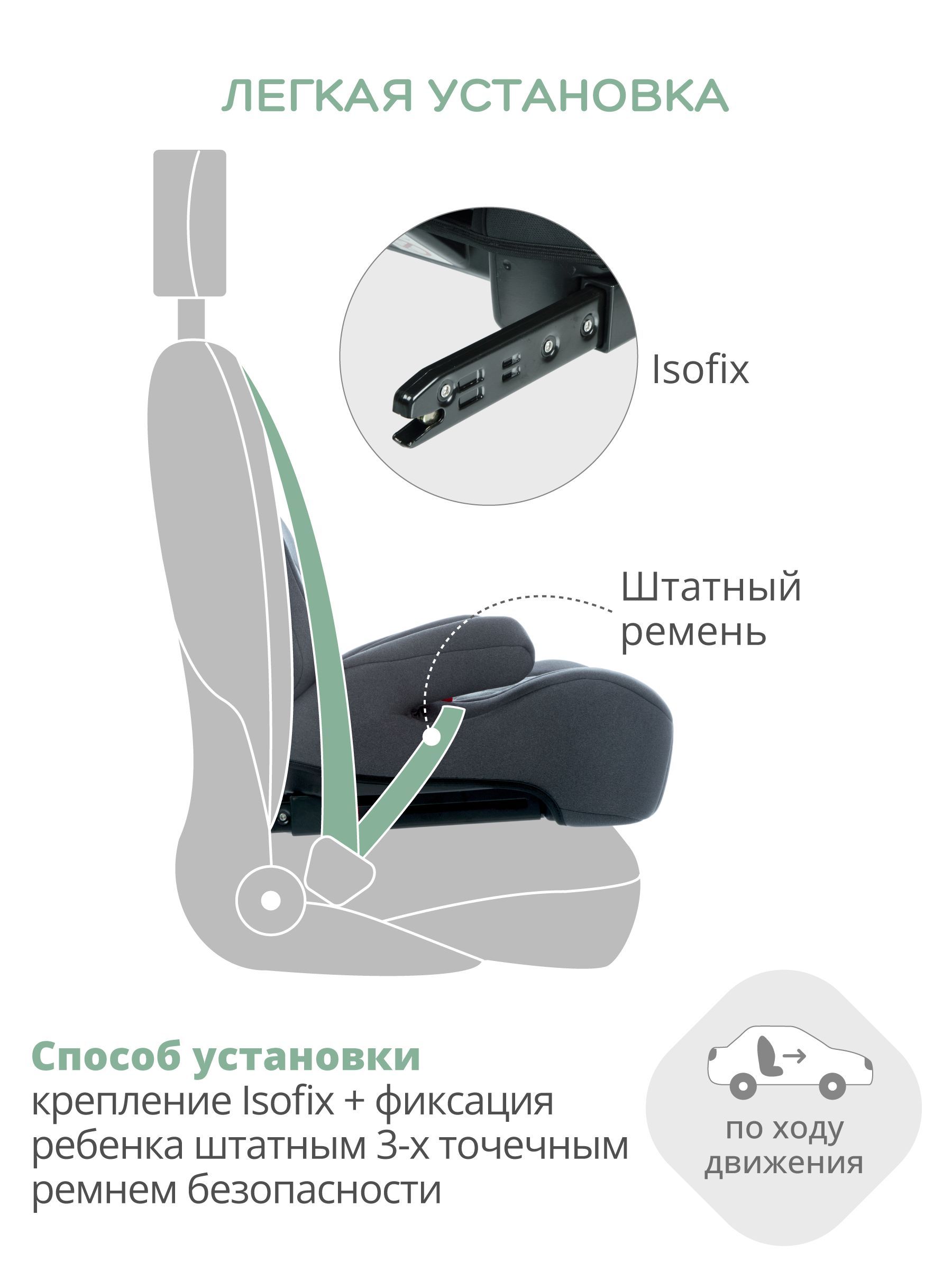 Детское автокресло бустер 2 в 1 BEST BABY ASTON Isofix, от 22 до 36 кг,  группа 3, серо-зеленый - купить с доставкой по выгодным ценам в  интернет-магазине OZON (1114820380)